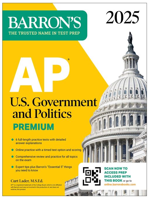 Title details for AP U.S. Government and Politics Premium, 2025 by Barron's Educational Series - Available